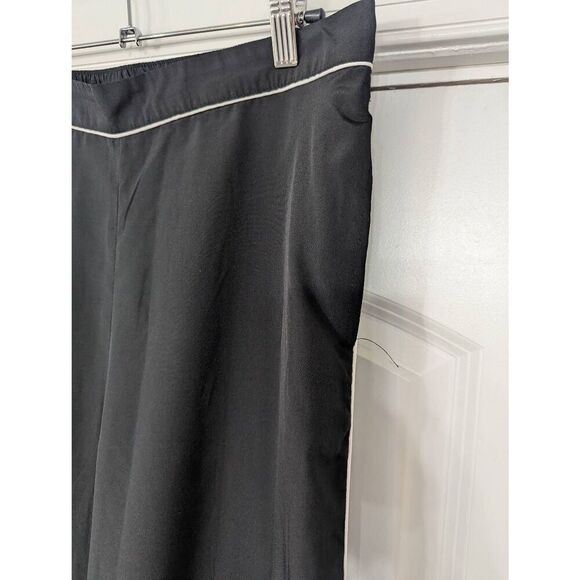 Jason Wu Striped Wide Leg Straight Pants women's size Large black white elevated - Picture 2 of 7